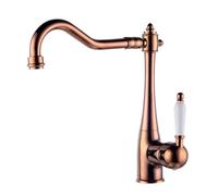 NBYGSC Rose Gold Faucet Swivel Single Sink Mixer Hot & Cold Brass with Ceramic Handle Kitchen Accessories for Stylish Home Decor