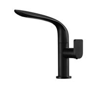 NBYGSC Rotat Bathroom Sink Taps Single Handle Hot & Cold Basin Mixer Faucet One Hole Stylish Black Finish for Bathrooms