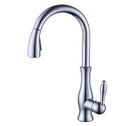 NBYGSC Rotatable Stainless Steel Pull out Kitchen Faucet with Magnetic Sprayer Brushed Nickel Finish Single Handle Mixer Tap for Bathroom & Vegetable Sink Chrome