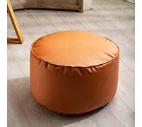 NBYGSC Round Leather Pouf Foot Stool - Soft Beanbag Footrest for Living Room & Bedroom Stylish Solid Color Couch Comfortable Small Seating Solution