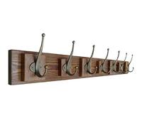 NBYGSC Rustic Wall Mounted Rack Solid Wood Shelf with 4~8 Coat Hangers Touch for Your Entryway Mudroom Kitchen Bathroom