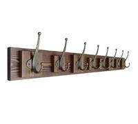 NBYGSC Rustic Wall Mounted Rack Solid Wood Shelf with 4~8 Coat Hangers Touch for Your Entryway Mudroom Kitchen Bathroom