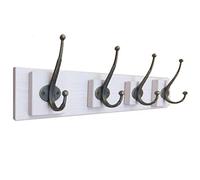 NBYGSC Rustic Wall Mounted Rack Solid Wood Shelf with 4~8 Coat Hangers Touch for Your Entryway Mudroom Kitchen Bathroom