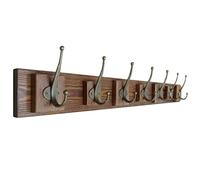 NBYGSC Rustic Wall Mounted Rack Solid Wood Shelf with 4~8 Coat Hangers Touch for Your Entryway Mudroom Kitchen Bathroom