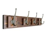 NBYGSC Rustic Wall Mounted Rack Solid Wood Shelf with 4~8 Coat Hangers Touch for Your Entryway Mudroom Kitchen Bathroom