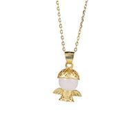 NBYGSC S Little Angel Nephrite White Jade Pendant Necklace Chinese Style Retro Style Clavicle Chain for Women Jewelry Jewelry Gift