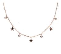 NBYGSC Shiny Star Charm Fashion Lady 33 + 7 Cm Star Charm Necklace Pendant Necklace Jewelry Gift (Size : Rose Color)