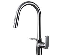 NBYGSC Shower Head Down Sink Faucet Multi-Functional Hot and Cold Mixer Pull out Sprayer 360° Rotation Kitchen Tap with Double Hook, Single Handle,Black