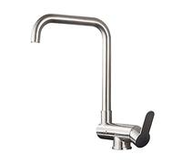 NBYGSC Shower Head Lever tapsTaps Inner Rotating Folding Down Hot Cold Water Single Handle Black Low Window Faucet Kitchen Sink Mixer Tap