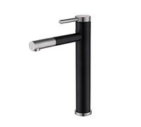 NBYGSC Shower Head out Hole Hot and Cold Water Mixer Tap Retractable Single Handle Can Be Rotated Bathroom Pull Down Sink Faucet, Compatible with Washbasin,Black