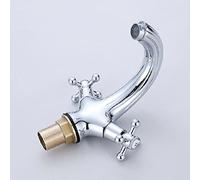 NBYGSC Shower Head Retro, Hot and Cold Water Faucet, Two Cross Handle Mixer Tap, Sink Taps Compatible with Bathroom Basin,Easy Install