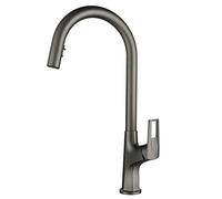 NBYGSC Shower Head Sink Faucets, Soild with Function Pull Down Sprayer 360° Rotation Handle Single Hole Kitchen Mixer Tap, Hot and Cold Water Adjustable,Black