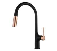 NBYGSC Single Handle Pull out Brushed/Chrome/Black Sink Faucet with Dual Function Cleaning Kitchen Tap Shower Head