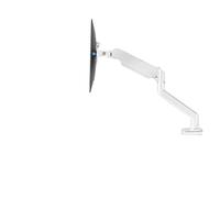 NBYGSC Single Monitor Arm Adjustable Gas Spring Single Monitor Stand Full Motion Rotating Single Monitor Stand for Home Office(White)