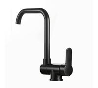 NBYGSC Sink for Bar Farmhouse Commercial, Inner Rotating Folding Down Hot Cold Water Single Handle Black Low Window Kitchen Mixer Faucet