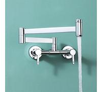 NBYGSC Sink Mop Pool Mixer Hot & Cold Dual Handle Rotating Foldable Wall Mount Faucet Kitchen Tap Shower Head