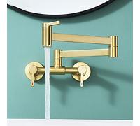NBYGSC Sink Mop Pool Mixer Hot & Cold Dual Handle Rotating Foldable Wall Mount Faucet Kitchen Tap Shower Head