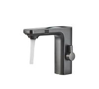 NBYGSC Smart Sensor Kitchen Faucet Grey Touchless Basin Tap Digital Display, Hot Cold Water Mixer for Bathroom Vanity - Compatible with Standard Basins