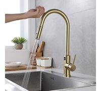 NBYGSC Smart Sensor with Pull Down Sprayer Stainless Steel 360° Mixer Tap Temperature Display Kitchen Sink Faucet for Easy Use and Style