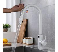 NBYGSC Smart Sensor with Pull Down Sprayer Stainless Steel 360° Mixer Tap Temperature Display Kitchen Sink Faucet for Effortless Control and Style