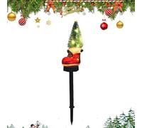 NBYGSC Solar Christmas Decorations - Tree Boot Christmas Light Stakes Outdoor, Lamp for Commercial Landscaping Porch Lawn Patio Pathway Garden
