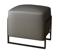 NBYGSC Square Leather Foot Rest - Soft Padded Upholstered Stool with Sturdy Metal Legs - Versatile Living Room & Bedroom Furniture for Comfort and Style