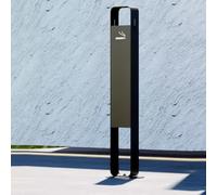 NBYGSC Stainless Steel Cigarette Butt Receptacle Standing Ashtray Outdoor For Patio Waste Container Smoker's Management Station Outdoor Ashtray(Black)