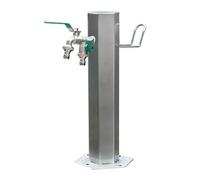 NBYGSC Stainless Steel Garden Water Club Moon Faucet with Hose Hanging Bracket Freestanding Fountain for Outdoor Use (50cm Height)