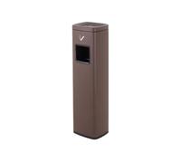 NBYGSC Standing Ashtray Outdoor Commercial Districts Stainless Steel Rainproof Trash Can Vertical Cigarette Cylinder Ash Tray Outdoors(Brown)