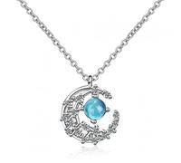 NBYGSC Stars and Moon Pendant Necklace For Women Zircon s Colorful Jewelry Birthday Gift