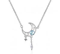 NBYGSC Stars and Moon Pendant Necklace For Women Zircon s Colorful Jewelry Birthday Gift