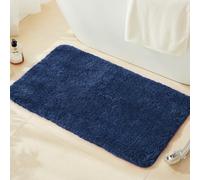 NBYGSC Super Soft Shaggy Bathroom Rugs Absorbent Thick Non Slip Microfiber Bath Rugs Quick Dry Machine Washable Bath Mat for Bathroom Floor Bathtub and Shower 24"x36" Navy