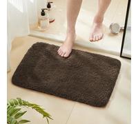 NBYGSC Super Soft Shaggy Bathroom Rugs Absorbent Thick Non Slip Microfiber Bath Rugs Quick Dry Machine Washable Bath Mat for Bathroom Floor Bathtub and Shower 17"x24"