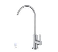 NBYGSC Swan Neck Kitchen Sink Tap with 360° Rotat Brushed Finish and Water Filter System