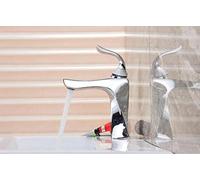NBYGSC Taps Single Handle Mixer Tap Bathroom Faucets Hot and Cold Cock Deck Mounted Wash Basin Water Crane-Black Bronze,Golden,Sink Faucet(Chrome)