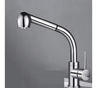 NBYGSC Taps with Pull out Spray Hot and Cold Modes 360° Rotat Brass Kitchen Sink Faucet-Chrome