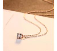 NBYGSC Transfer Beads Pendant Necklace for Women Sparkling Tiny Inlay Necklace Jewellery