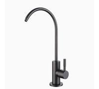 NBYGSC Under Drinking Water Filter Swan Neck Kitchen Sink Faucet with Single Handle Grey Finish