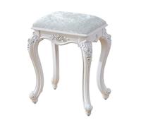 NBYGSC Velvet Vanity Stool with Upholstered Seat and Steel Legs for Bedroom and Living Room Decor (Silver)