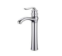 NBYGSC Vintage Chrome Bathroom Sink Faucet Lever Basin Mixer Tap Hot & Cold Water Retro Style Single Hole Installat Ideal for Classic Bathrooms