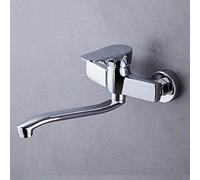 NBYGSC Wall Mount Copper, Chrome-Plated, Wall-Mounted in-Wall Installat, Hot and Cold Water, Faucet, Kitchen, Double Open, Sink, Balcony Laundry Pool,-D Chrome Plating