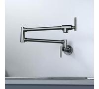 NBYGSC Wall Mounted Extendable Kitchen Faucet, Single Hole Stainless Steel,Grey