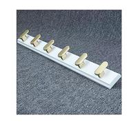 NBYGSC Wall Mounted Heavy Duty Metal Hook Rack Rail Space-Saving Coat Hanger with 4~7 Hooks for Hanging Clothes Robes Towels Hats