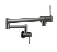 NBYGSC Wall Mounted Tap, Folding Kitchen Faucet, Single Cold Stainless Steel,Grey