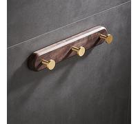 NBYGSC Wall Mounted Wooden Rack Clothes, Robe Towel Hanger Hat Bag Living Bedroom Bathroom 5 Hooks Coat Hook Rail