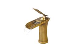 NBYGSC Waterfall Sink Deck Mounted Brass Chrome Mixer Tap, Hot Cold Single Handle Vanity Faucet for Kitchen Bathroom (Color: 05 Long, Size: A)