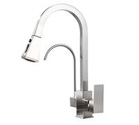 NBYGSC Way Direct Drinking Hot and Cold Water 360° Swivel Telescopic Kitchen Mixer Faucet-Black Shower Head