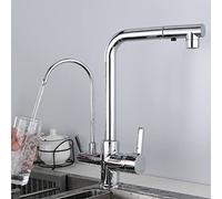 NBYGSC Way Kitchen Brass with Pull out Spray Swivel Multifunction in 1 Water Purifier Faucet Black