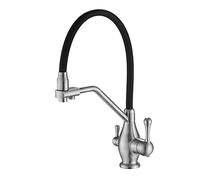 NBYGSC Way Purified Hot and Cold Water Swivel Brass Kitchen Faucet 3 in 1-Drawing