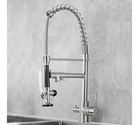 NBYGSC Way Spary Modes Drinking Water Spkitchen Faucet 360° Rotatable Kitchen Sink Mixer Tap Brushed B(Brushed,A)